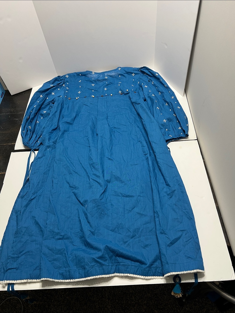 Ethnic Indian Wear Blue Embroidered Kurta Dress - Picture 4 of 12